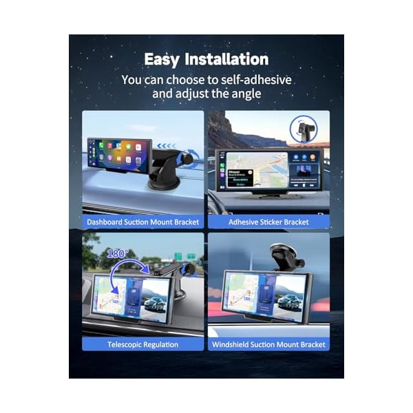 Kuayvan11.5 inch Wireless CarPlay Screen for Car, Touchscreen Car Stereo with A-pple&Android Auto,4K Dash Cam,Backup Camera,Bluetooth, Navigation,Voice Control,Mirror Link, for All Vehicles - Image 7