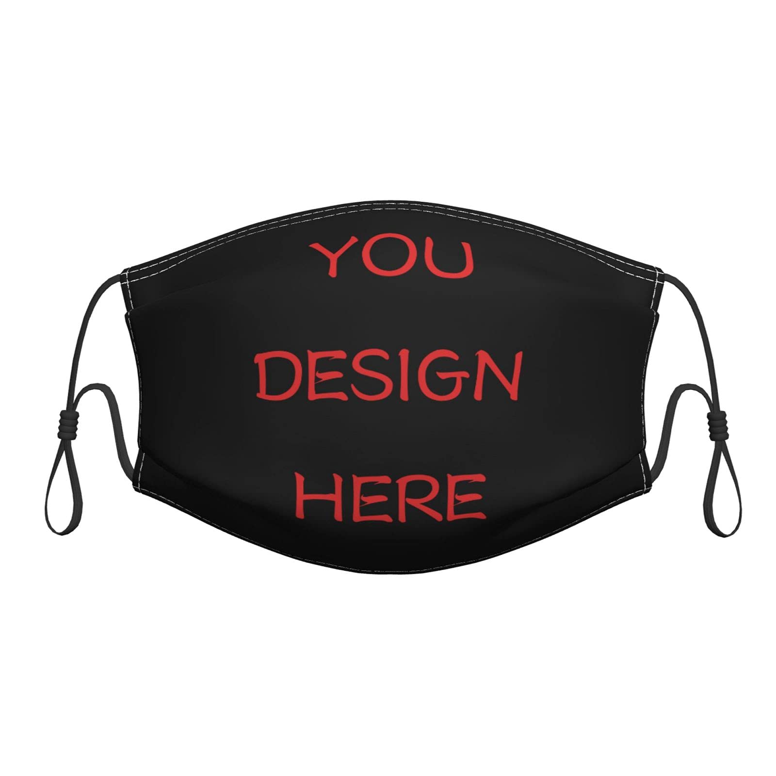 daodaoCustom Adult Face Mask Personalized Dust Mask Add Your Image/Text Reusable Washable Mouth Cover with 2 Filters for Men Women