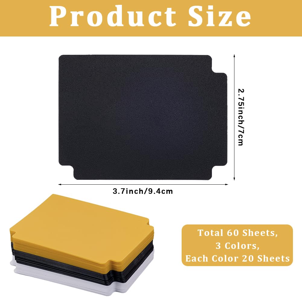 60 Stück Kartentrenner Aus Kunststoff - Weiße Sammelkarten-Teiler 9,4x7cm Mit Beschriftungslasche