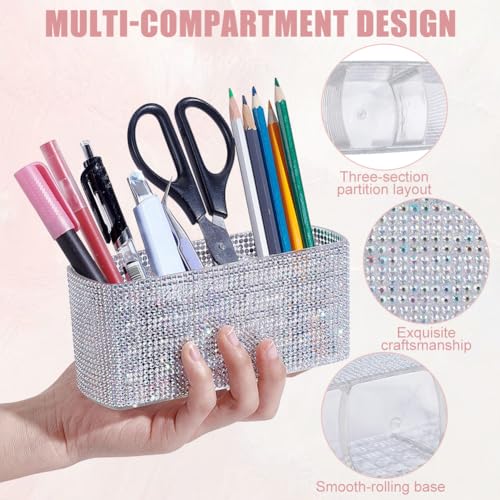 Boîte de rangement en plastique NBEADS argentée à 3 sections - 4