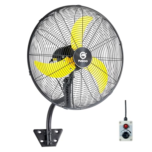 FUGOO 20'' Outdoor Quiet Oscillating Wall Fan With All Sealed Brushless DC Motor,4-Speed Waterproof...
