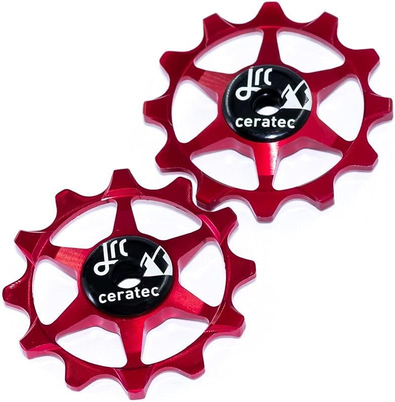 JRC Components12T Narrow-Wide Ceramic Pulley Wheels (Red)