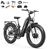 FREESKY Ranger Air Vélo Électrique à Double Moteur pour Adultes, e-Bike Rapide 200Nm, Longue Autonomie 170km, VTT Électrique, Batterie 48V 25Ah, Fat Bike à Pneus Larges Surper Accessories Bundle