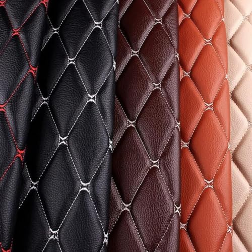 Similicuir souple matelassé noir 1.6x4m pour patchwork - 2