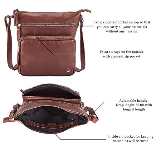 Real Leather Crossbody Bags Purses for Women Shoulder Handbags Crossover Handmade Stylish Trendy Pocketbook2