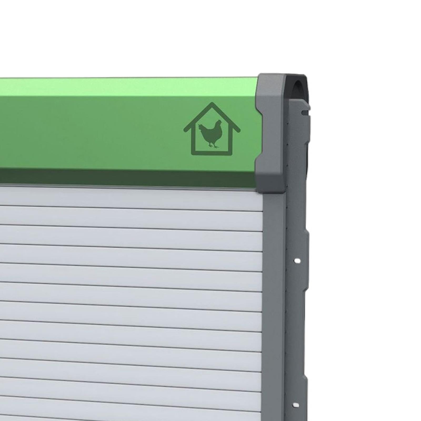 Porta automatica intelligente per pollaio con pannello di controllo e telecomando per massimizzare l'efficienza nella gestione degli allevamenti di polli Porta automatica
