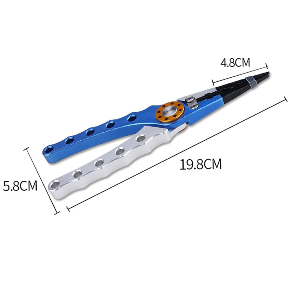 Pinza da Pesca Multifunzione Ht1005 in Lega di Alluminio | Muso Stretto Zigrinato, Taglio in Acciaio al Tungsteno, con Cavo Metallico e Custodia in Nylon