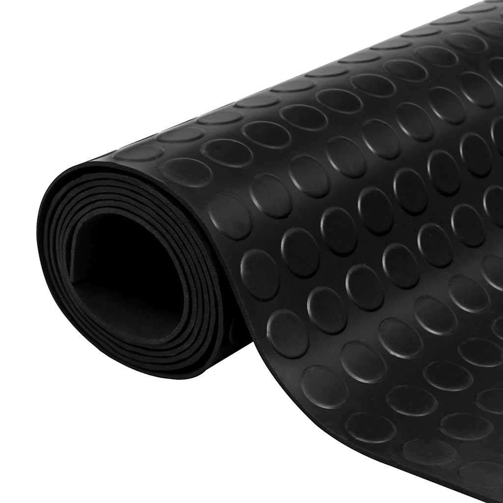 SKM Alfombrilla de Goma Antideslizante con Puntos 2x1 m,Bricolaje,Materiales de construcción,Suelos y moquetas,Negro,9.5 kg,141174