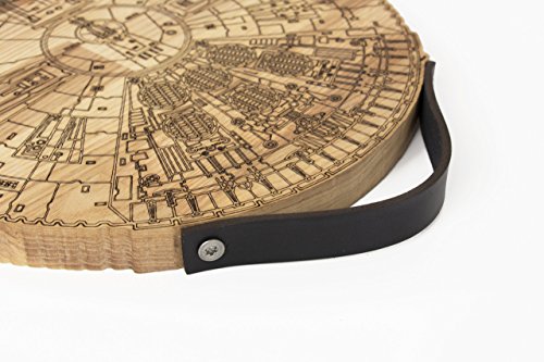 Millennium Falcon Board - Wooden Cutting Board - Engraved Wooden Plate - Rustic Cutting Board - Futuristic Serving Platter - Valentines Gift #TOP4