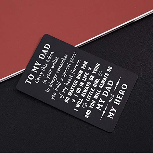 Tanwih Dad I Will Always Be Your Little Girl, Dad Birthday Gifts Wallet Card Insert From Daughter, Father Of The Bride Gifts, My Hero Dad, Deployment Gifts, Fathers Day, Christmas #TOP4