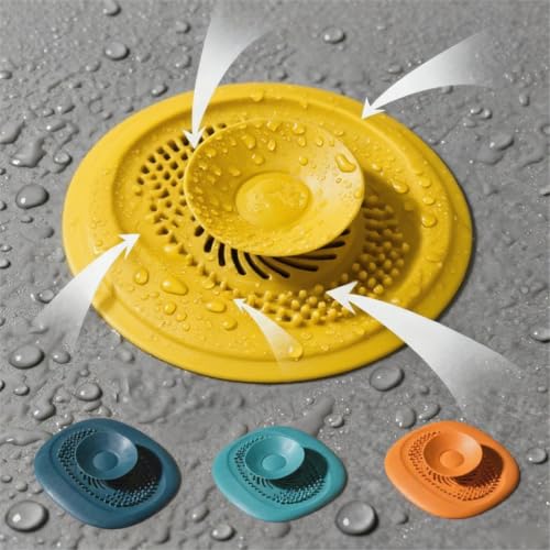 Filtro di scarico per lavello da cucina, coperchio di scarico quadrato, anti-odore, anti-intasamento, per cucina, bagno, lavanderia, disponibile in diversi colori