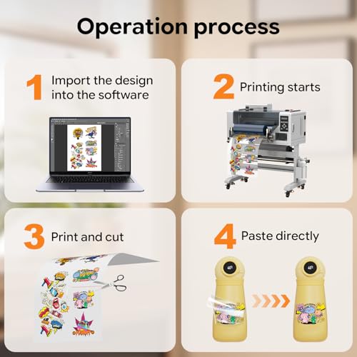 Image of PLK A3 UV DTF Printer All-in-One,No Laminator Needed,Dual XP600 Print Heads, Auto Cleaning System&White Ink Stirring,High-Speed UV DTF Printer for Glass,Metal,Wood,Tumblers,Leather,Sticker