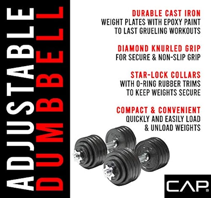 CAP Barbell Adjustable Dumbbell Weight Set | Multiple Options