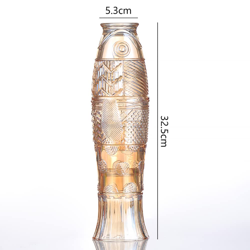 Whiskey Glasses Sculpted Glass Old Fashioned Glasses Whiskey Glass Fashioned Crystal Clear Fish Shape (Zestawione 4 Szklanki)