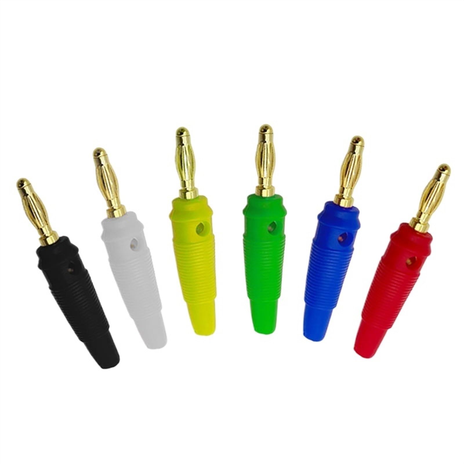 20 sztuk 4mm wtyk bananowy, czysta miedź, pozłacany kabel głośnikowy muzyczny, pin, wtyk bananowy wtyk (żółty 20 sztuk)