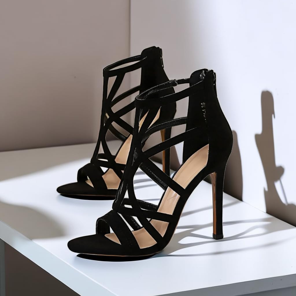 JOEupin Sandali con Tacco a Spillo con Tacco Alto da Donna