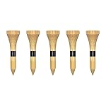 Zivisk Wooden Golf Tees 1-1/2 inch 100 Count, 1.5 Short Golf Wood Bamboo Tees(Natural Color,38mm)