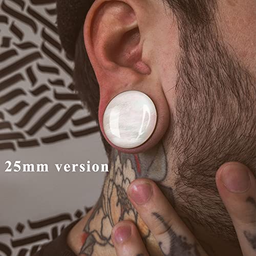 Casvort 2 PCS 6mm-25mm Hypoallergenic 316 Stainless Steel Elegant Conch Ear Tunnels Plugs Ear Gauges Stretcher Body Piercing Jewelry for Women Men2