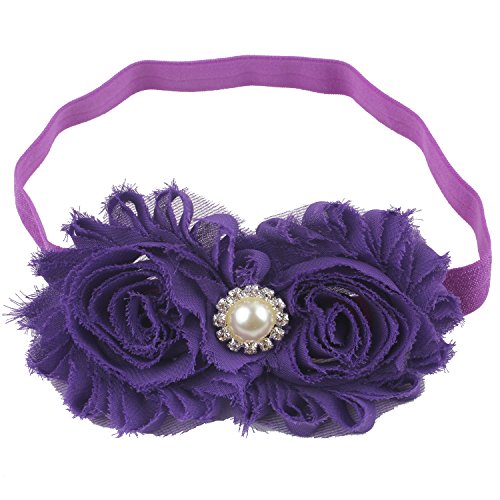 Miugle Baby Girls Headbands with Bows (purple)