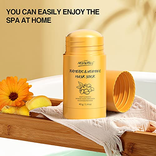 Pop Modern.C Turmeric Clay Stick Mask Organic Vitamin C Purifying Mask For Blackhead Cleansing Healing Clay Mud Mask For Deep Clean Pore Improve Skin Acne Scars Facial Mask With Blackhead Remover Extractor Tools thumb #6