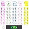 MinFanger 100pcs Luminous Mini Fox Figurines Glow in the Dark Tiny Resin Animals for DIY Crafts Micro Landscape Decor Home and Office Desktop Decorations #1