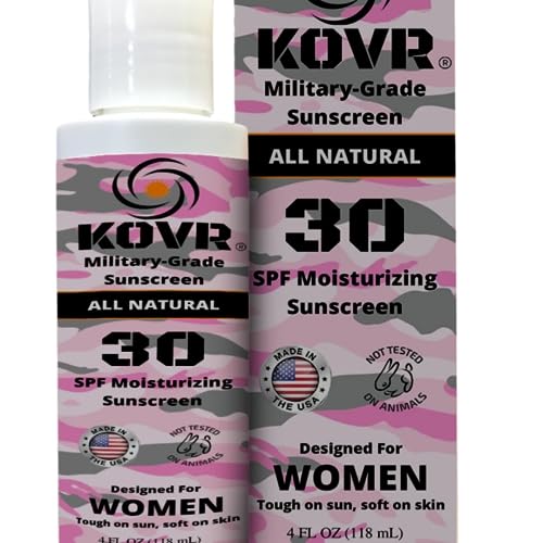 Kovr Sunscreen Organic SPF 30 Mineral Sunblock - Coral Reef Friendly Face & Body Lotion | Broad Spectrum Moisturizing UVA/UVB Travel Size Sunscreen, Fragrance-Free | 4 oz