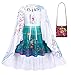 Marendyee Cosplay Costumi Mirabel con borsa Set Costume per bambini Fotografia Concorso di bellezza Ragazze Anime Principessa Dress up Viola 5-6 anni