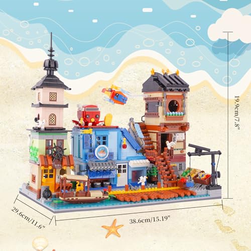 LULUFUN Hokkaido Port Building Blocks Set, Building Blocks Model Set, Gift Toys for Teen and Adults - Image 2