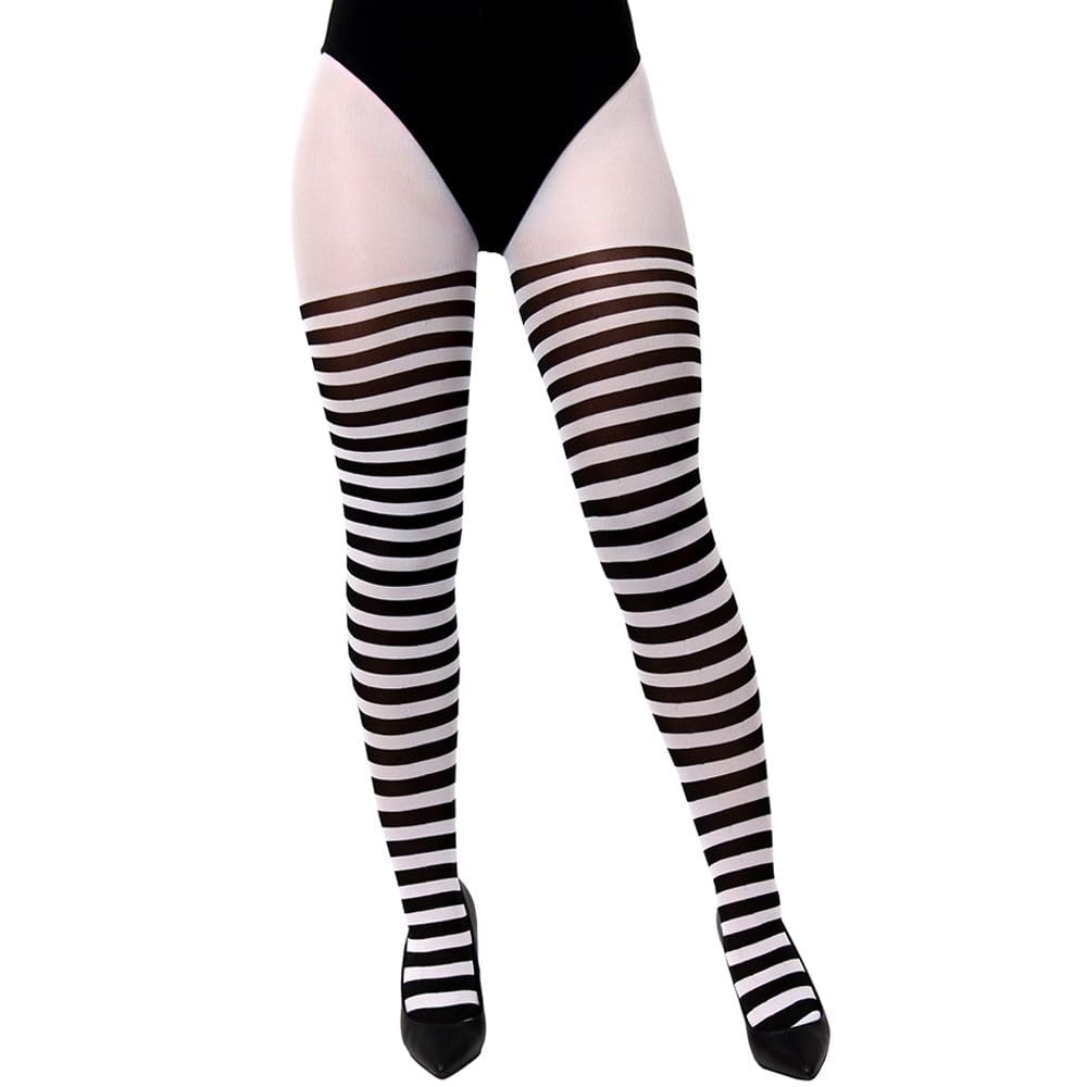 Collant a righe - rosso/nero - 5.00