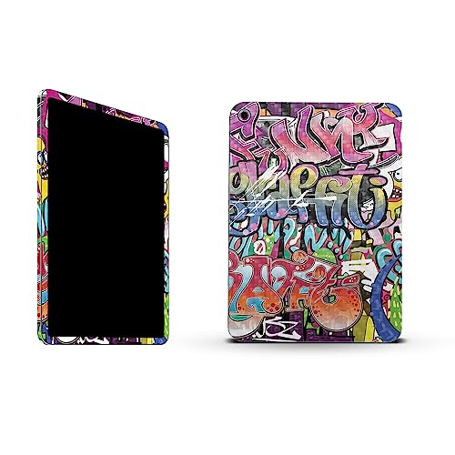 Image of MightySkins Carbon Fiber Skin Compatible with Apple iPad 10.9 inch 10th Gen (2022) Full Wrap Kit - Funky Graffiti | Protective, Durable Textured Carbon Fiber Finish | Easy to Apply | Made in The USA