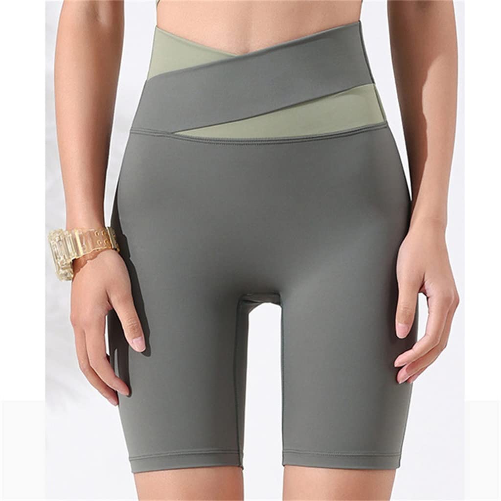 Krótkie legginsy Kolarstwo Damskie spodenki sportowe Odzież sportowa Skinny Joga Push-Up Bezszwowa wysoka talia (kolor: A, rozmiar: Mcode) YangRy