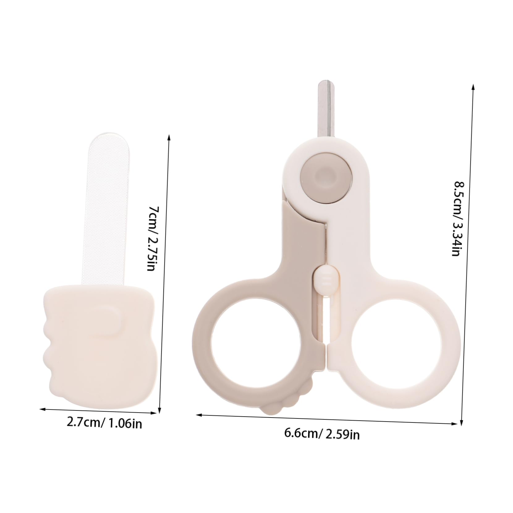 Toddmomy Infant Nail Scissors File Portable Nail Clipper Set for Newborns Safe and Easy to Use