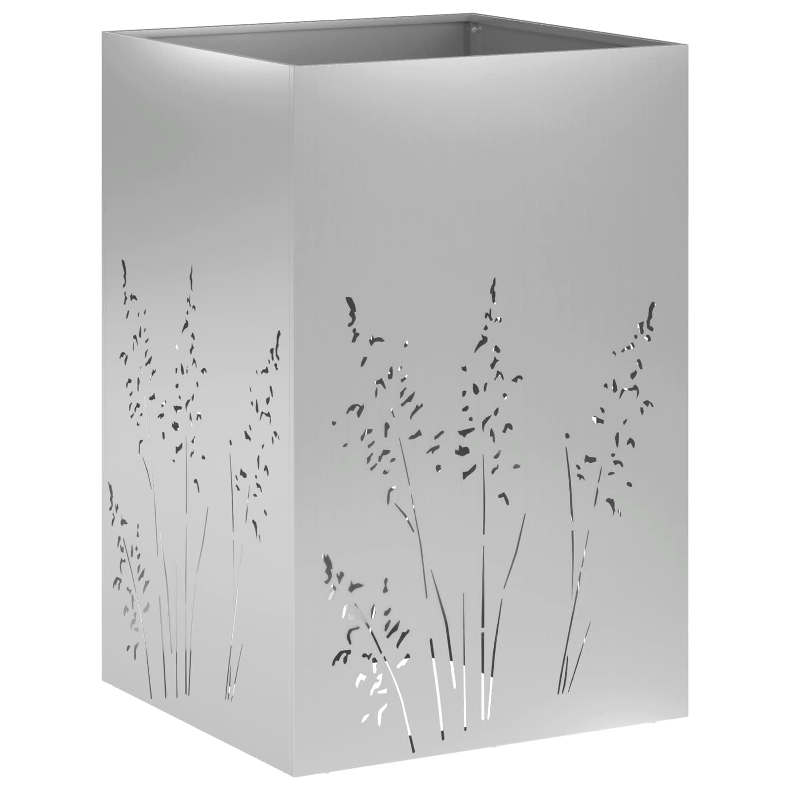 Genérico Macetero de Jardín 2 uds. Plateado 50 x 50 x 75 cm,Casa y jardín,Maceteros y jardineras,18.6 kg-8005775