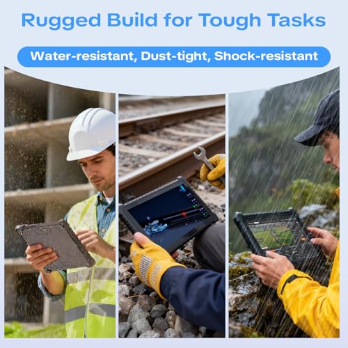 Image of 10.1 inch Rugged Tablet PC,IP67 Waterproof Tablet,Industrial Rugged PC,Windows 11 Pro,Sunlight Readable,Intel N5100 8GB+128GB,4G LTE GPS,WiFi /BT,8MP+5MP Camera,for Outdoor Field Work