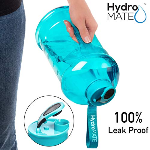 image for NatureWorks HydroMATE Half Gallon Water Bottle with Times to Drink BPA