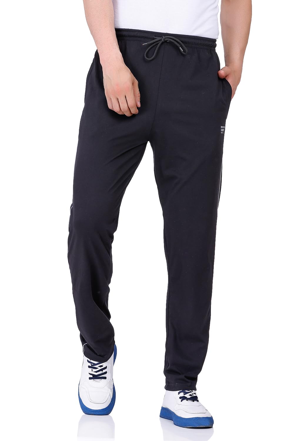 Array Men's Solid Cotton Track_Pants-ML028_Black
