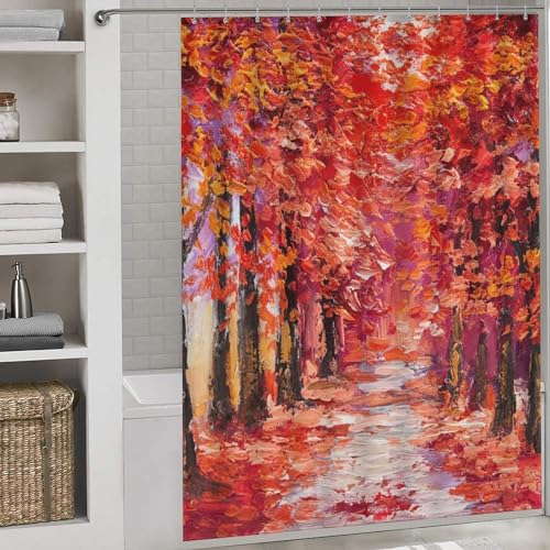 Rideau de douche en polyester de qualité supérieure au motif d'arbres