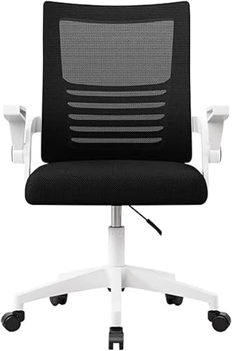 Silla de oficina en casa, silla de escritorio ergonómica de malla rodante para computadora con soporte lumbar, reposabrazos ejecutivo, giratoria,