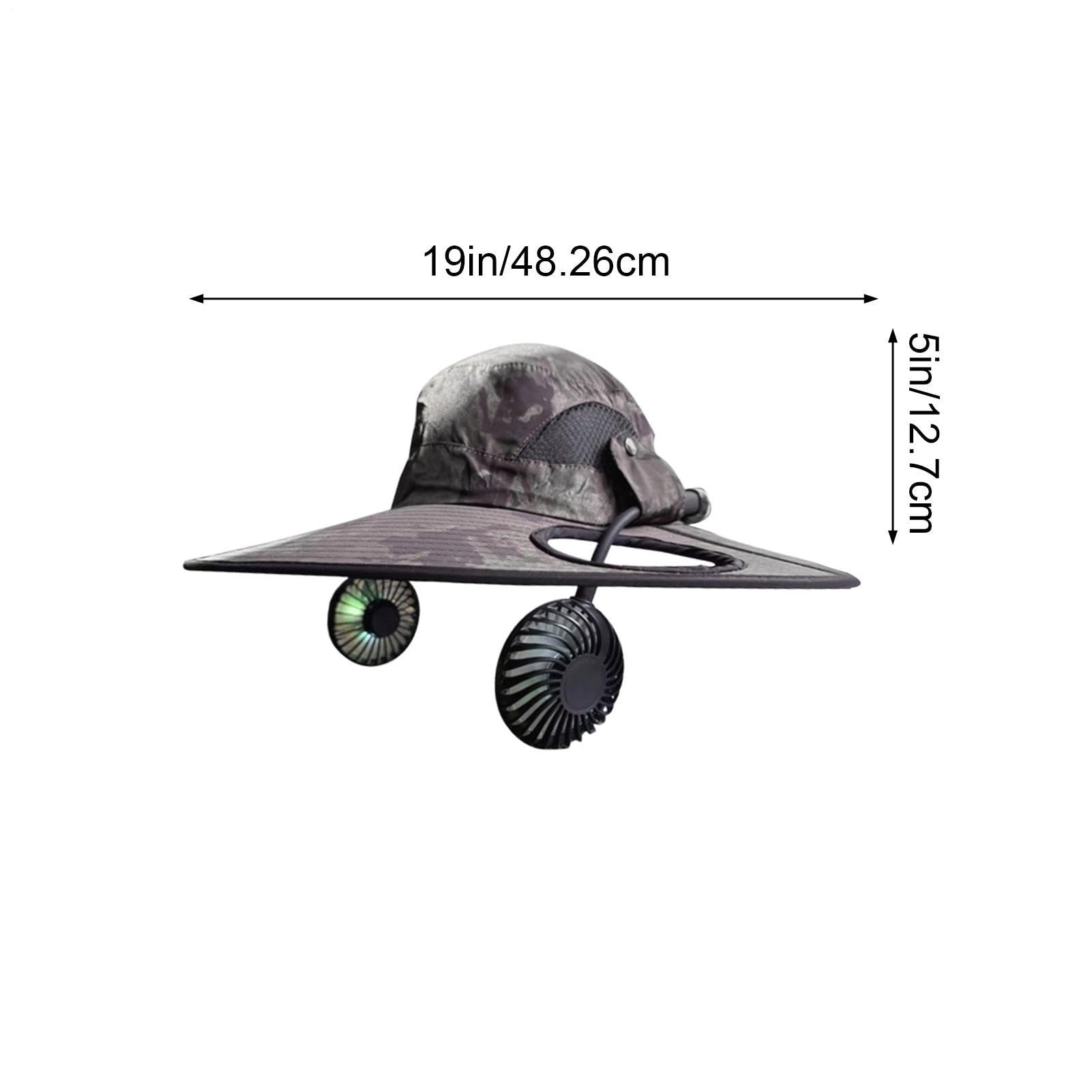 Cappello con Ventola Cappello Ricaricabile e Portatile con Raffreddamento | Cappello Raffreddante da Esterno con Ventilatore per Spiaggia, , Campeggio, Ciclismo, Pesca, Giardinaggio,