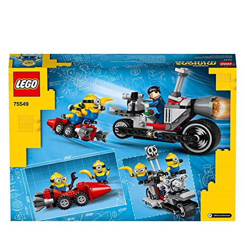 Minions Moto da Inseguimento, Giocattolo con i Personaggi dei Minion Gru, Bob e Stuart, 18 - 99 anni 75549 - Lego - Immagine 7