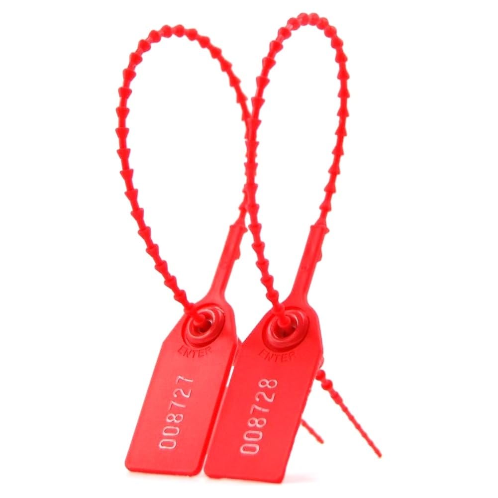 Wesafrae Security Tags For Fire Extinguisher, 300 Plastic Tamper Seals, Zip Ties Disposable Self-Locking Tie, For Seller Tag Use