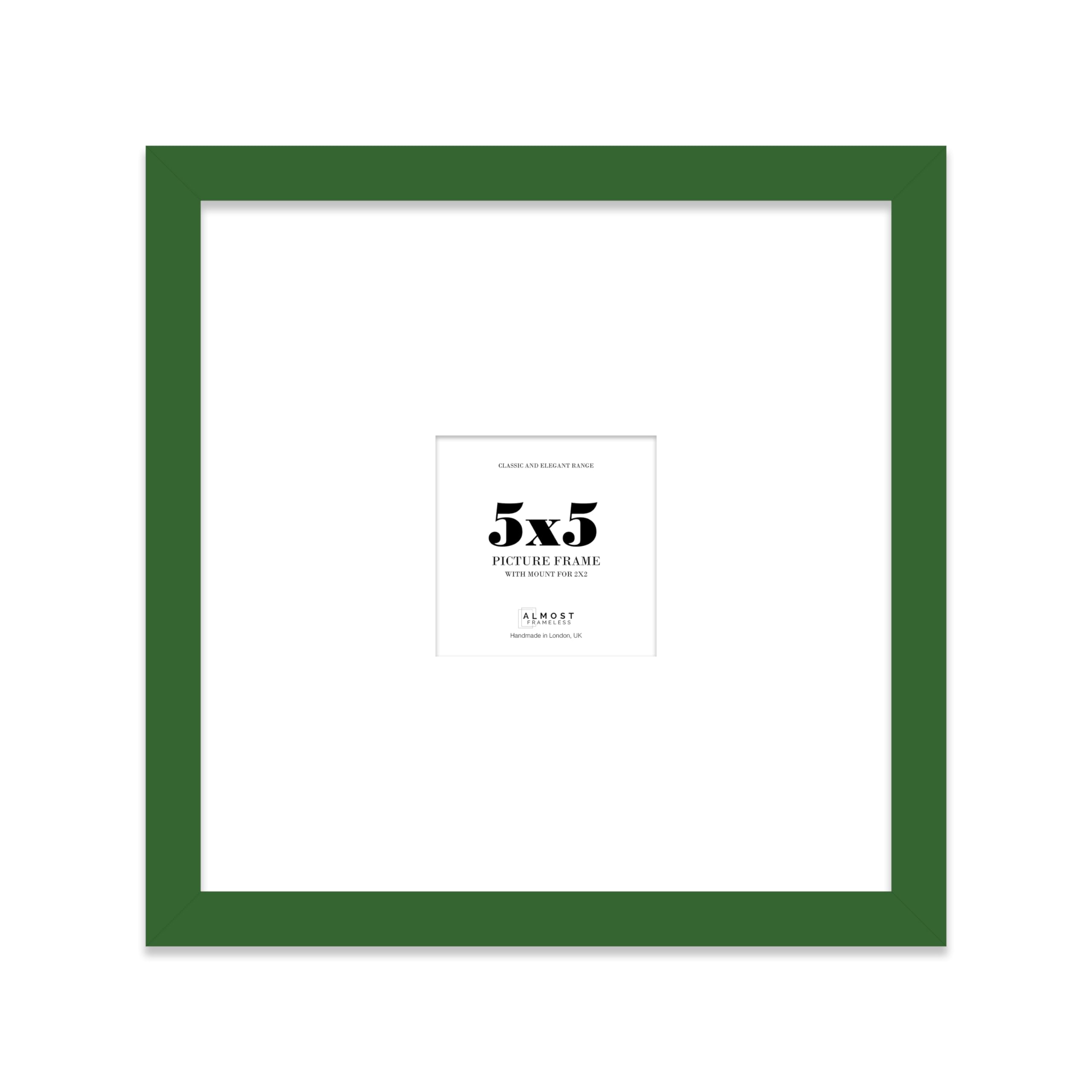 5X5" Green Picture Frame5X5" Square Frame With 2X2" Mount For 5X5"/2X2" Pictures Vintage Style Photo Display1 Pack from B&Q