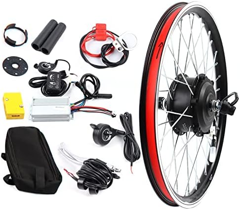 Electric Bike Conversion Kit, Front/Rear Wheel Electric Bicycle Motor Kit, for 20" Bike, w/V Brake+Disc Brake, 36V 250W/48V 1000W Bike Hub Motor,30/50KM/H (36V 250W Front Wheel)