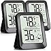 AyayaBoss 3 Pack Room Thermometer Indoor Hygrometer for Home, Digital Sensor Mini Humidity Gauge Meter, Temperature Humidity Monitor for Bedroom, Pet, Plant - Battery Included