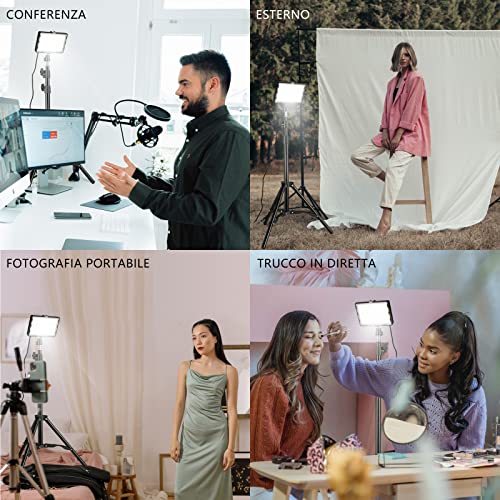 Photography Video Lighting Kit, LED Studio Streaming Lights W/70 Beads & Color Filter for Camera Photo Desktop Computer Conference Game Stream YouTube TikTok Portrait Shooting Pack of 2 by ALTSON - Image 6