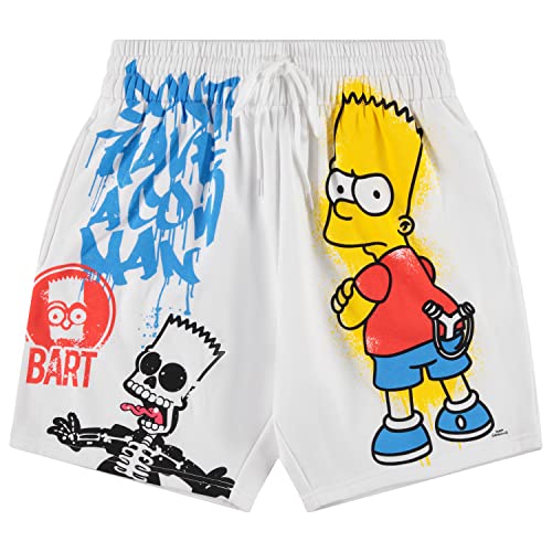 The Simpsons Mens Homer & Bart Simpson Shorts Homer, Bart, Lisa Mesh Shorts Shorts
