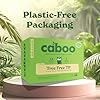Caboo Tree Free Toilet Paper, Unbleached, Plastic Free Packaging, Septic Safe, Eco Friendly, Chemical Free, Non Toxic, 2 Ply Toilet Tissue, Pack of 12 Double Rolls, 300 Sheets Per Roll