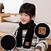 XIAOHAWANG Kids Winter Knitted Scarves Wraps Toddler Boys Thick Neck Warmer Baby Girls Warm Scarf Solid Color (J-black)