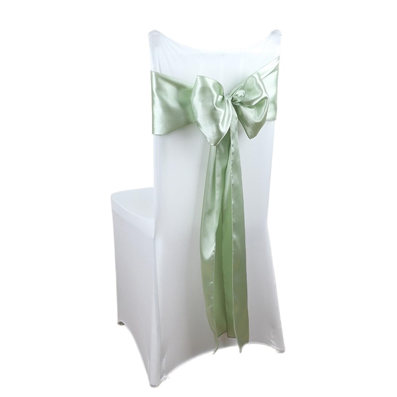 RRYPBOVG Chair Ribbon 10/50PCS Satin Chair Sashes Bows Universal Ribbon Ties Back Sash For Wedding Party Events Banquets Hotel Event Cover(Green 3,50pcs)