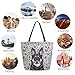 Daily Canvas Extra Large Shoulder Tote Bag,Fashion Design German Shepherd Durable Weekender Top Handle Zipper Bag for Gym Picnic Yoga Beach Travel Kitchen Market Grocery Shopping